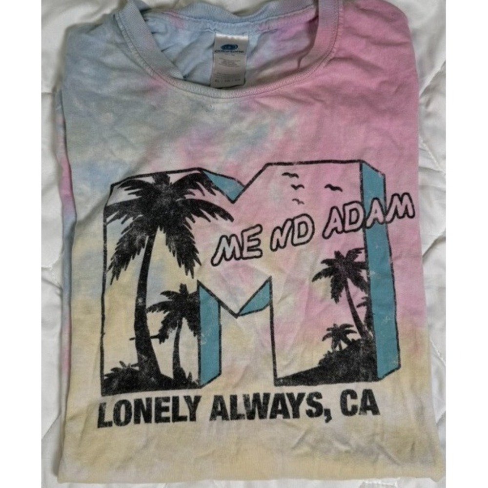 Vintage‎ MTV Tie Dye T Shirt XL ME ND ADAM Lonely Always, CA Logo Retro